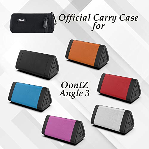 OontZ Angle 3/OontZ Angle 3 RainDance Bluetooth Speaker Official Carry Case, with Aluminum Carabiner, Neoprene Improved with Reinforced Zipper, Black [NOT for OontZ Angle 3 Plus/OontZ Angle 3 Ultra] Black Stitching - LeoForward Australia