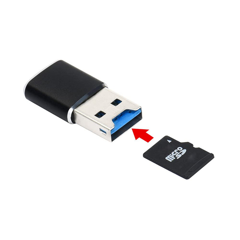 Cablecc Mini Size 5Gbps Super Speed USB 3.0 to Micro SD SDXC TF Card Reader Adapter Cablecc… USB3.0-TF Black - LeoForward Australia