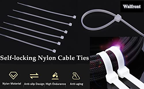  [AUSTRALIA] - 1000 Pcs Nylon Cable Ties with Self-Locking—White Zip Ties Heavy Duty—3.9/6 inch &0.12 inch Width for Home Office Garage Workshop(3x100) 3x100