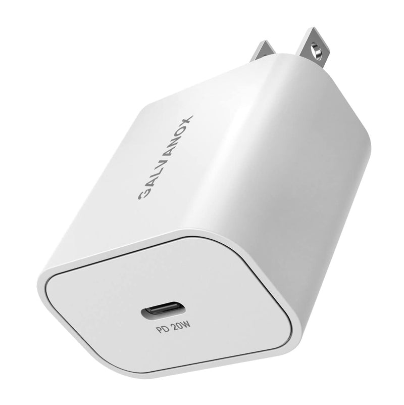  [AUSTRALIA] - Galvanox Charger for iPhone (MFi Apple Certified) 20W USB-C Fast Charging Block with C to Lightning Cable for iPhone 14 Pro Max