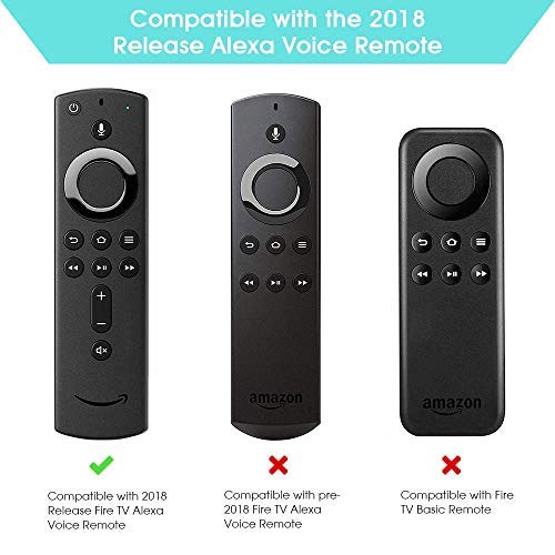 2 Pack Remote Case/Cover for Fire TV Stick 4K,Protective Silicone Holder Lightweight Anti Slip Shockproof for Fire TV Cube/3rd Gen All-New 2nd Gen Alexa Voice Remote Control-Turquoise,Green - LeoForward Australia