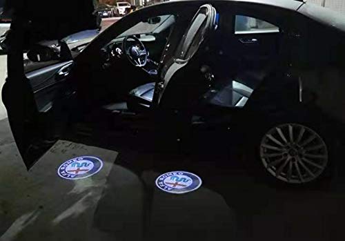 Car LED LOGO Door Lights Projector Ghost Lights puddle Welcome Emblem Lamp Lighting Ghost Shadow For Alfa Romeo Compatible Giulia (2017-2018); Stelvio (2017-2018) Car Accessories(4-Pack) - LeoForward Australia