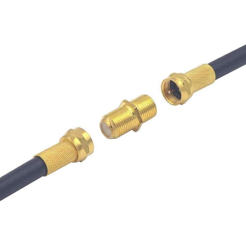  [AUSTRALIA] - VCE Coaxial Cable Connector 10 Pack, Gold-Plated Coax Female to Female Connector for RG6/RG59 Coaxial Cable Extend