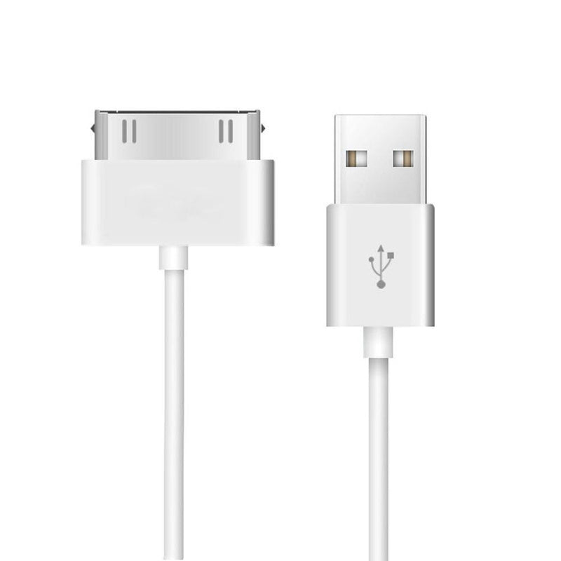  [AUSTRALIA] - iPad Cable, 6ft White 30 Pin to USB Cable High Speed Sync Charging Cord Cables for iPhone 4/4s, iPhone 3G/3GS, iPad 1/2/4, iPod 6ft 30 Pin Cable White