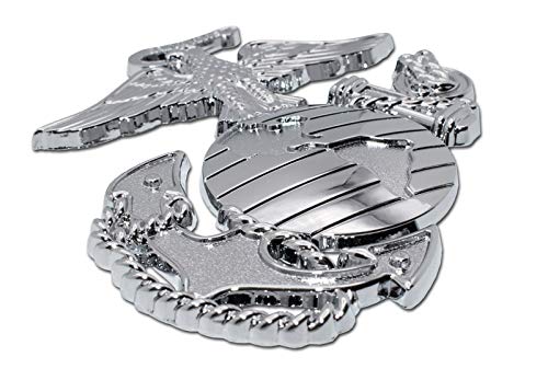  [AUSTRALIA] - Elektroplate Marines Premium Anchor Silver Chrome Auto Emblem