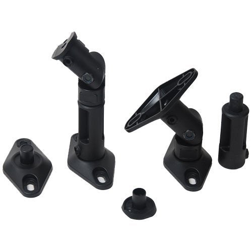  [AUSTRALIA] - VideoSecu 5 Speaker Wall Ceiling Mount Brackets Black for Home Theater Satellite Speakers 1XZ (Black, 5 Pack)