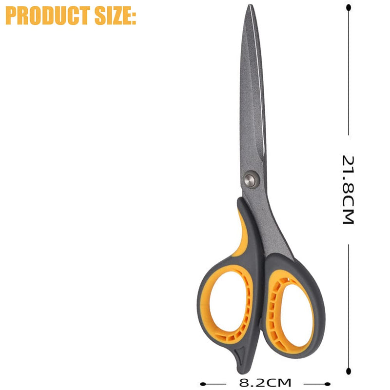  [AUSTRALIA] - 8.5" Titanium Non-Stick Scissors, Soft Comfort-Grip Handles Sharp Titanium Coating Blades for home, office and DIY School,2 pack