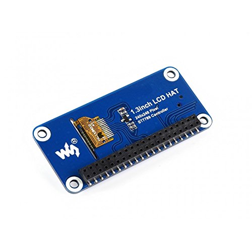  [AUSTRALIA] - 1.3inch IPS LCD Display HAT Module 240x240 Pixels SPI Interface with Embedded Controller Compatible with Raspberry Pi Zero/Zero W/Zero WH/2B/3B/3B+ Wide Viewing Angle