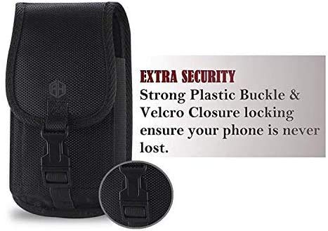  [AUSTRALIA] - AH Military Grade Cell Phone Carrier Holster Men Cell Phone Belt Holder, Compatible w/ [iPhone iPhone 12 Mini SE 5 5S 5C Samsung J1 J3 LG K7 K10 & More] fits Waterproof/Defender/Thick Heavy Duty Case Small (5.4 X 3.3 X 0.70 in)