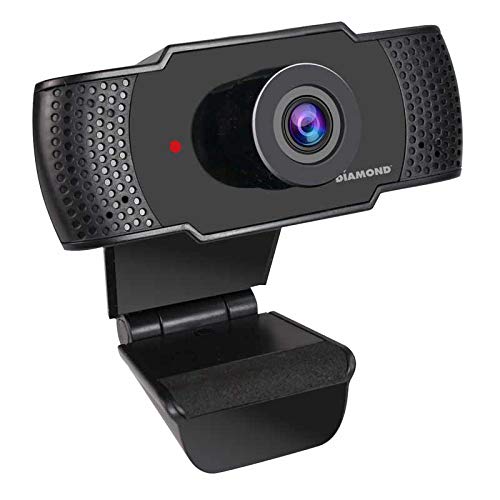  [AUSTRALIA] - Diamond Webcam with Microphone, USB Full HD 1080P Webcam for Desktop & Laptop, Live Streaming HD Video & Audio,Wide View Angle for Video Conferencing, Zoom, Whatsapp, WeChat, Facebook. Plug&Play.