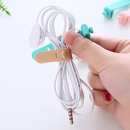  [AUSTRALIA] - Cable Organiser, Easy to Clean, Strappable for Any Size, Random Colour, 4 pcs