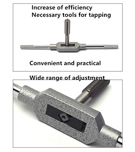 Bitray M6-M20 Adjustable Tap Wrench 1/4 inches-3/4 inches Reamer Steel Adjustable Wrench Hand Tool Hand Taps Holder Tapping Reamer Tools for Metalworking - LeoForward Australia