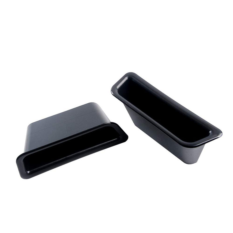  [AUSTRALIA] - DXGTOZA 2PCS Black Front Row Door Side Storage Box Handle Pocket Armrest Phone Container Tray for Ford Mustang 2015 2016 2017 2018 2019