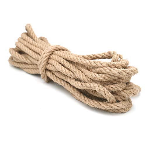  [AUSTRALIA] - 10mm Jute Rope,32 Feet Natural Strong Jute Twine String,4 Ply Thick Hemp Rope Craft Twine for DIY & Arts Crafts,Packing,Garden Bundling 10mm