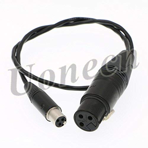  [AUSTRALIA] - Uonecn Mini XLR 3 Pin Female to 3 Pin Female Plug XL2 TA3-F Audio Cable Adapter Camera Video Assist for SD 442 Devices 688/788 20''