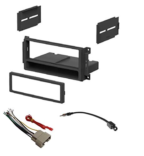  [AUSTRALIA] - ASC Audio Car Stereo Radio Install Dash Kit, Wire Harness, and Antenna Adapter to Add a Single Din Radio for Some 2007-2016 Chrysler Dodge - Important: Compatible Vehicles Listed Below