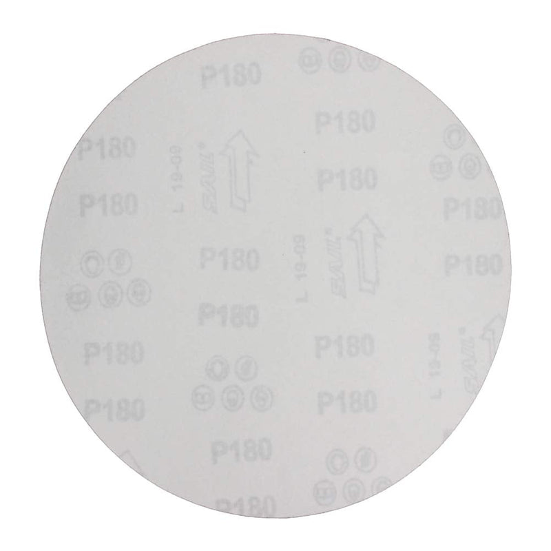  [AUSTRALIA] - Auniwaig 9-Inch PSA Sanding Disc 180 Grit Aluminum Oxide Self Stick Adhesive Round Shape Sanding Paper NO-Hole for Random Orbital Sander and Belt Disc Sander 5PCS