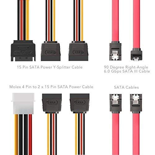 Qook 2x 2.5 Inch SSD to 3.5 Inch Internal Hard Disk Drive Mounting Kit Bracket(SATA Data Cables and Power Cables included) - LeoForward Australia