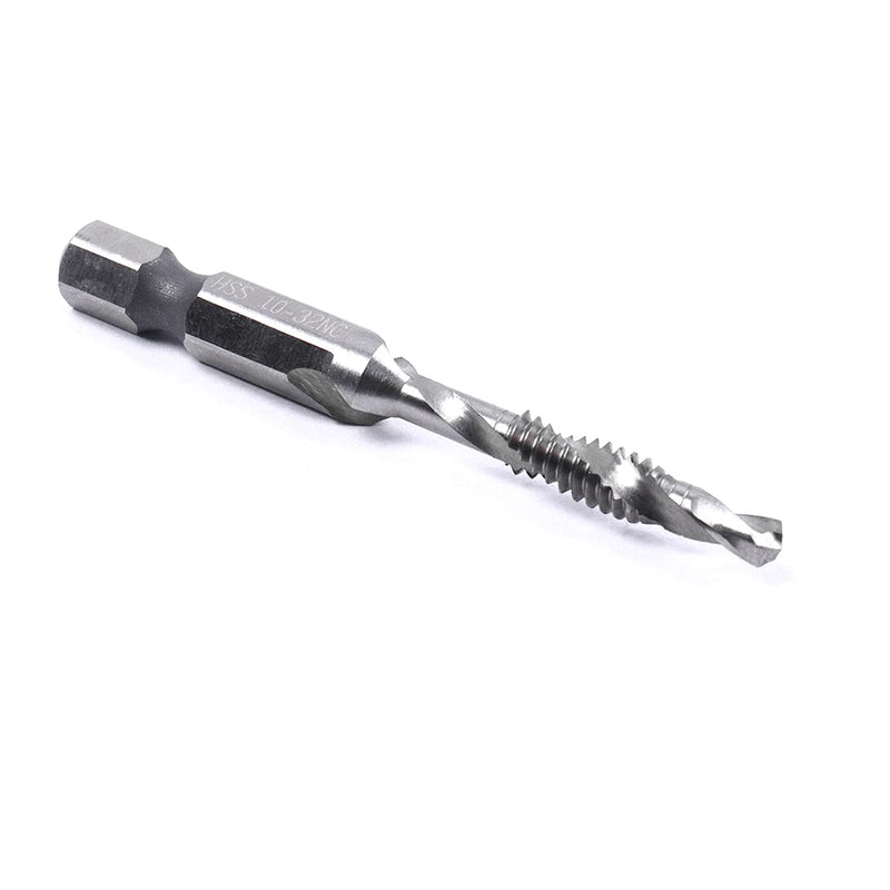  [AUSTRALIA] - 5PCS Combination Drill Tap Bit Set Screw Tapping Hex Shank HSS Metric/Imperial Plug Drill Bits Hand Tools 1/4-20NC 1/4-20NC( 6.35mm)