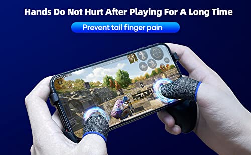  [AUSTRALIA] - 20 Pieces Silver Fiber Gaming Finger Sleeves,Mobile Game Controller Grip Finger Seamless Touchscreen Thumb Cover Thumb Finger Sleeve for PUBG, League of Legend, Rules of Survival, Knives Out, Fortnine