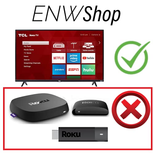 Replacement Remote for All TCL Roku TV with Sling, VUDU and Hulu Shortcuts. 1 Pack TCL Roku TV - LeoForward Australia