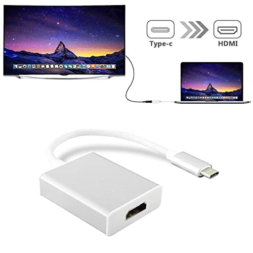  [AUSTRALIA] - Qidoou USB C to 4K HDMI Digital AV Adapter Compatible 2016-2021 MacBook Pro 12/13/15/16, iPad Pro, iPad Air 4, New iMac Pro, Surface, Chromebook, Samsung (HDMI/Silver) HDMI/Silver