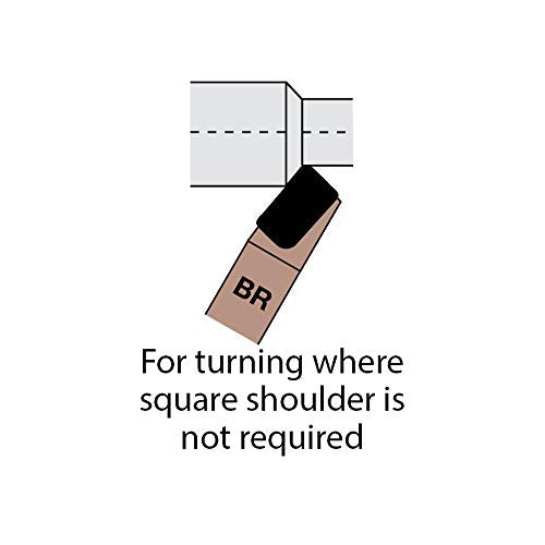 BR 4 Carbide Tipped Tool Bit, C-5 Carbide Grade, 1/4" Square Shank, BR-4 Single Point, USA Made, Super Tool, 73303 - LeoForward Australia