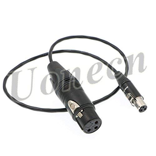  [AUSTRALIA] - Uonecn Mini XLR 3 Pin Female to 3 Pin Female Plug XL2 TA3-F Audio Cable Adapter Camera Video Assist for SD 442 Devices 688/788 20''