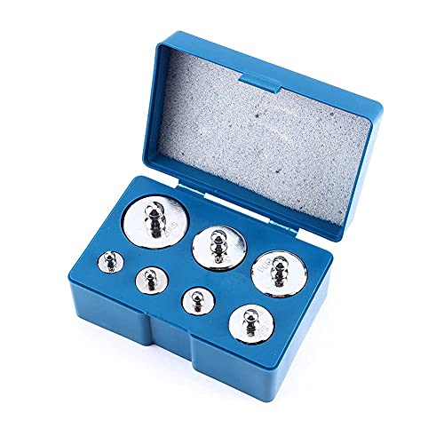  [AUSTRALIA] - FTVOGUE 7pcs/set 500g Precision Calibration Weight Kit Class M2 Jewelry Scales with Weight Tweezers for Digital Scales Education