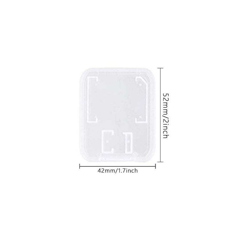  [AUSTRALIA] - 10pcs Clear Plastic Memory Card Case Compatible with SD Micro SD T-Flash Card