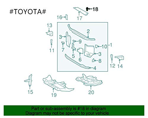 Rexka 20pcs Radiator Cover Clips Compatible with Toyota Lexus 90467-08217 4Runner FJ Cruiser Tacoma GX470 - LeoForward Australia