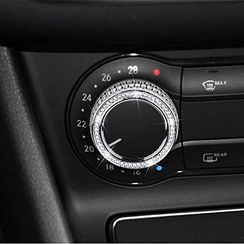 Bling Bling Crystal Air Conditioner Control Switch Knob Regulator Caps Diamond Cover Decals Decorations Trim for Mercedes-Benz A B Class CLA GLA GLE GLS GLK ML CLS - LeoForward Australia