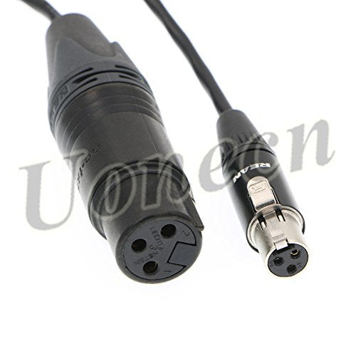  [AUSTRALIA] - Uonecn Mini XLR 3 Pin Female to 3 Pin Female Plug XL2 TA3-F Audio Cable Adapter Camera Video Assist for SD 442 Devices 688/788 20''