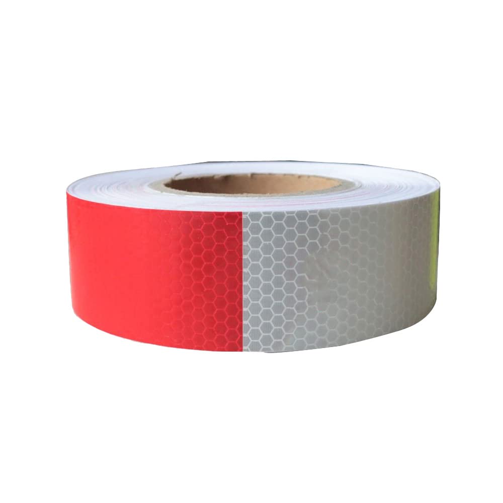  [AUSTRALIA] - BENLIUDH DOT-C2 Reflective Safety Tape 2" x 32 Ft Red/White Conspicuity Tape，Exterior Accessories Safety Conspicuity Tape Reflectors 1Pcs