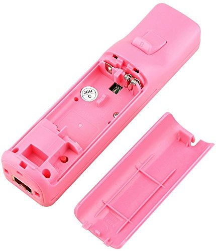  [AUSTRALIA] - Remote Controller for Wii,Yudeg Wii Remote and Nunchuck Controllers with Silicon Case for Wii and Wii U（not Motion Plus） (Pink) Pink