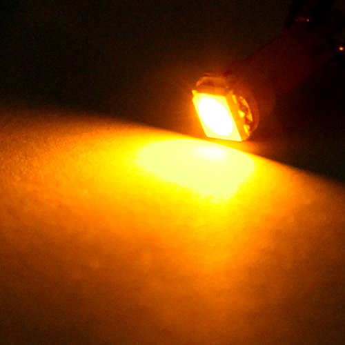  [AUSTRALIA] - cciyu 20 Pack T5 58 70 73 74 Dashboard Gauge 1-SMD 5050 LED Wedge Lamp Bulbs Lights Replacement fit for Dashboard instrument Panel Light Bulbs LED Lamps (yellow) yellow