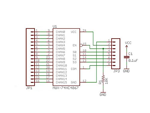  [AUSTRALIA] - HiLetgo CD74HC4067 16 Channel Digital Analog Multiplexer Breakout Module CMOS 3pcs for Arduino