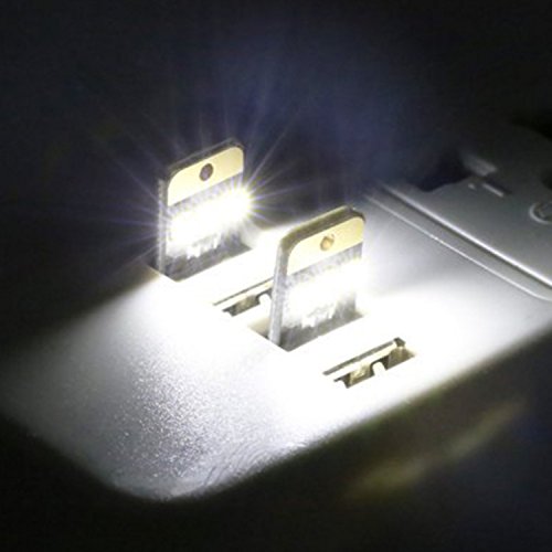  [AUSTRALIA] - 10pcs JacobsParts 3 LED USB Portable Night Light Bright Mini Keychain Camping Car Lamp Module 3-LED Always On (10pcs) Daylight White 6000k