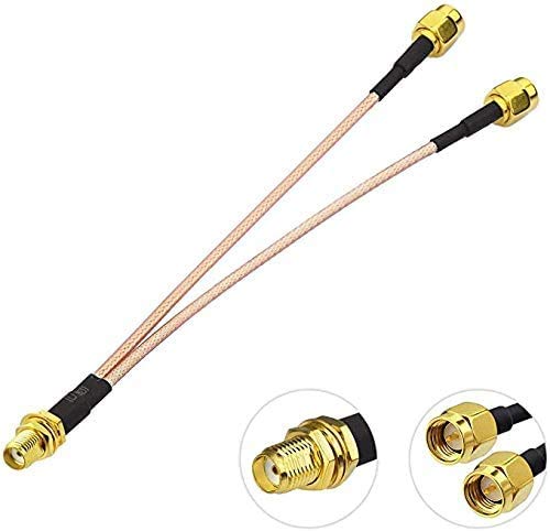 Bingfu 4G LTE Antenna Adapter Splitter Cable SMA Female to Dual SMA Male Cable 15cm 6 inch Compatible with 4G LTE Wireless Router CPE Hotspot Cellular Gateway Industrial IoT Router Mobile Modem - LeoForward Australia