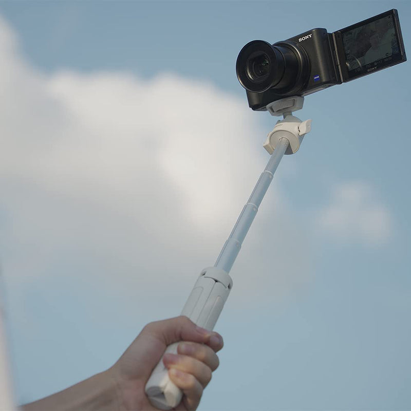  [AUSTRALIA] - Ulanzi MT-42 Camera Tripod Mini Tabletop Tripod Selfie Stick with Cold Shoe,Travel Tripod for Phone 12 Canon G7X Mark III Sony ZV-1 RX100 VII A6600 Vlogging Filmmaking Live Streaming White