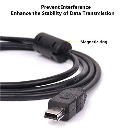  [AUSTRALIA] - Xivip UC-E15 USB Cable,3.3 ft USB Charger Data Cable,USB Mini-B Universal Digital Camera Data Transfer Cord Charger Cable Compatible with Digital Camera SLR DSLR D600 D7000 D3S D3000 D3X D90 D700 D60 3.3FT/1M