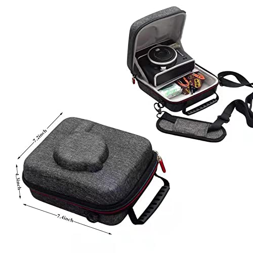  [AUSTRALIA] - BTOPCASE Hard Shell Carrying Storage Case for Fujifilm Instax Mini 40 Instant Camera (Dark Grey-Grey Villus Interior with Shoulder Strap) Dark Grey-Grey villus interior with shoulder strap