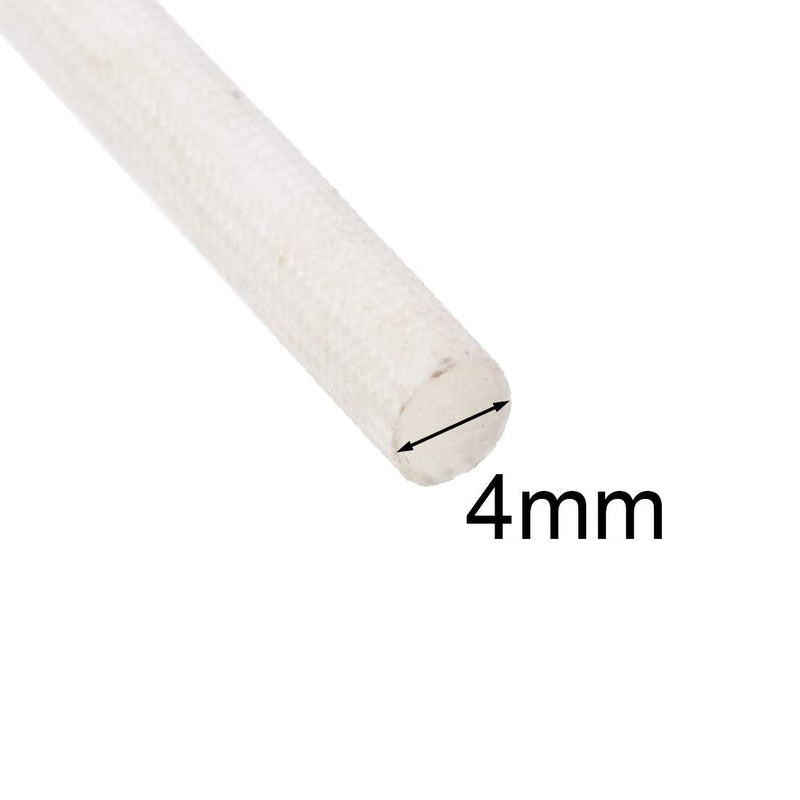  [AUSTRALIA] - uxcell Insulation Braid Sleeve, 9.8Ft-4mm High TEMP Silicone Fiberglass Sleeve White