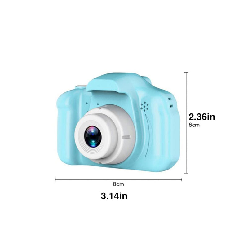  [AUSTRALIA] - Acuvar Full 1080P Kids Selfie HD Compact Digital Photo and Video Rechargeable Camera with 32GB TF Card & 2" LCD Screen and Micro USB Charging Drop Proof (Blue) d)Blue