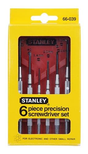  [AUSTRALIA] - Stanley 66-039 6-Piece Jewelers Precision Screwdriver Set