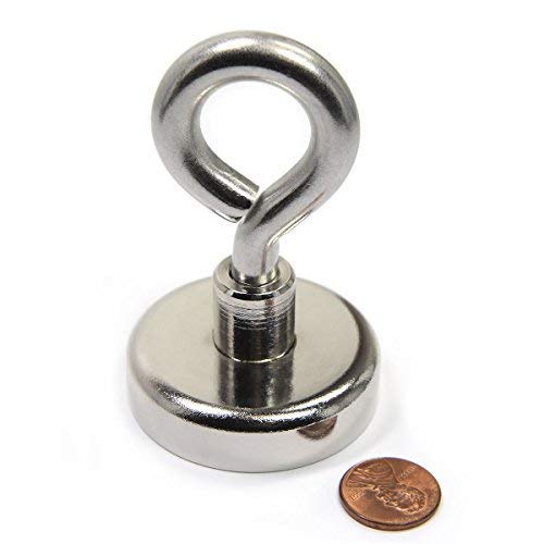 CMS Magnetics Super Strong Fishing Magnet Built with Neodymium Magnet w/Eyebolt - Great for Magnet Fishing for Treasure Hunting, Very Powerful with 173 LB Lifting Power. 1 Pack - LeoForward Australia