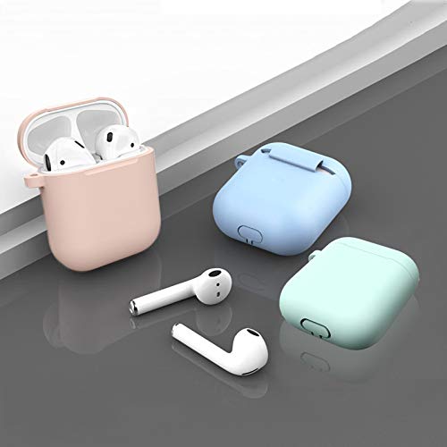 Compatible AirPods Case Cover Silicone Protective Skin for Apple Airpod Case 2&1 (2 Pack) (Pink-Turquoise) pink-turquoise - LeoForward Australia