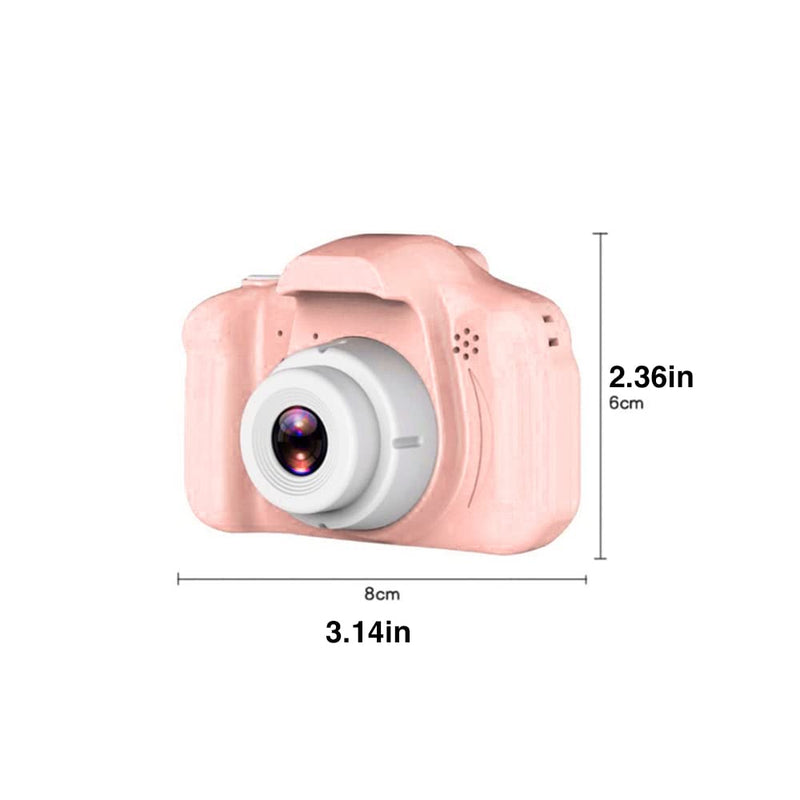  [AUSTRALIA] - Acuvar Full 1080P Kids Selfie HD Compact Digital Photo and Video Rechargeable Camera with 32GB TF Card & 2" LCD Screen and Micro USB Charging Drop Proof (Pink) c)Pink