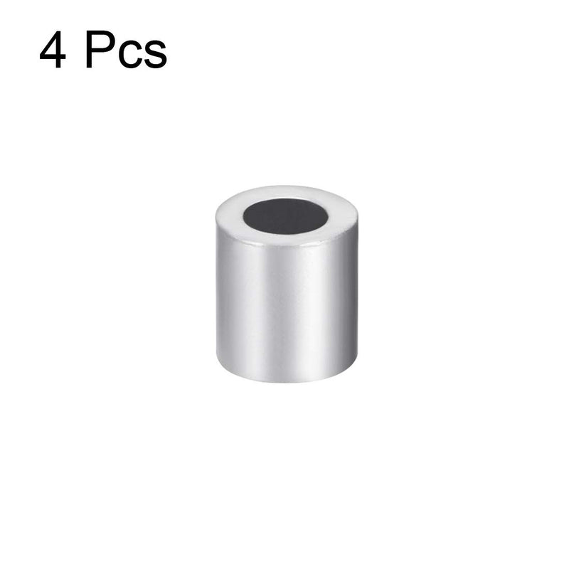 uxcell Aluminum Crimping Loop Sleeve Round for 1/8" - 5/32" Wire Rope Pack of 4 - LeoForward Australia