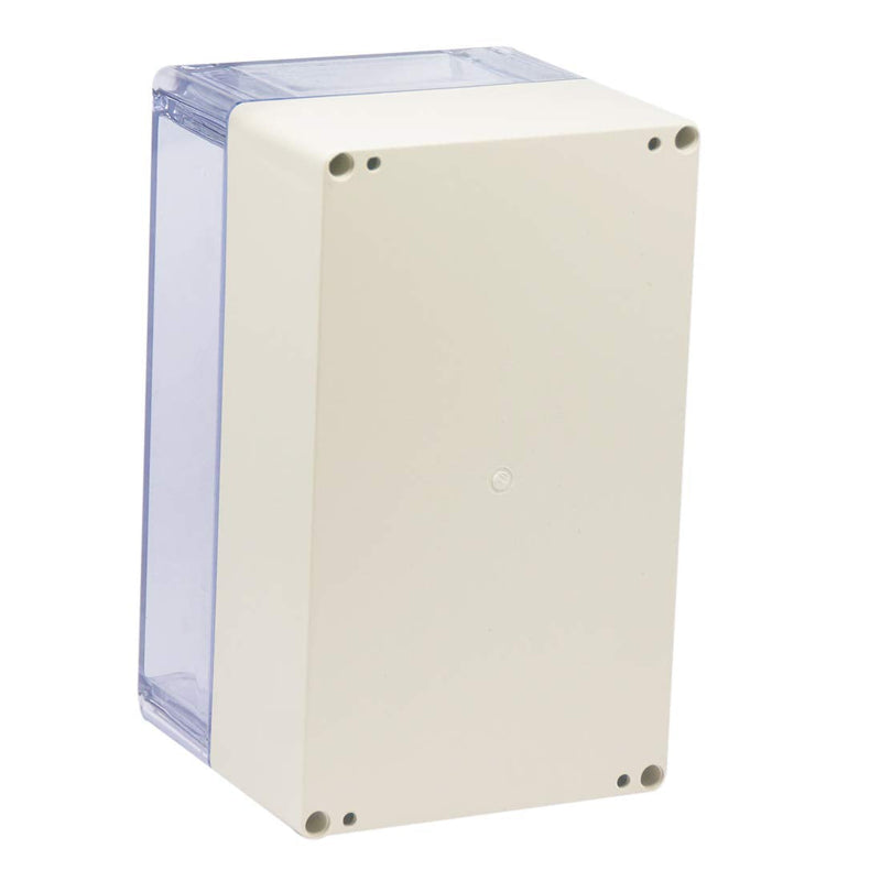  [AUSTRALIA] - Zulkit Junction Box ABS Plastic Dustproof Waterproof IP65 Universal Electrical Boxes Project Enclosure Grey with Clear Cover 7.9 x 4.7 x 4.4 inch (200 x120 x113mm) 7.9"x4.7"x4.4"